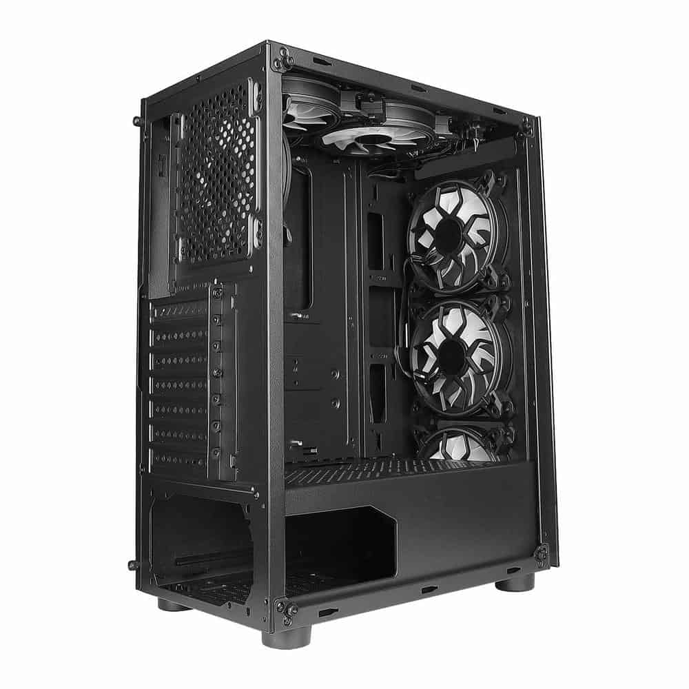 (image for) CiT Mirage F6 Black Mid Tower Tempered Glass PC Gaming Case